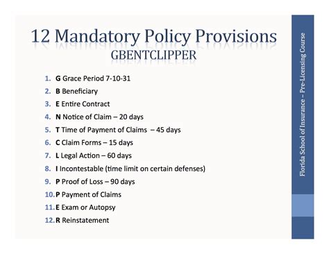What is the entire policy provision?