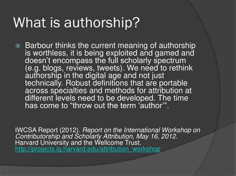 What is the explanation of authorship?
