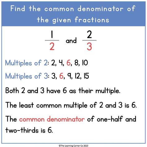 What is the fastest way to find a common denominator?