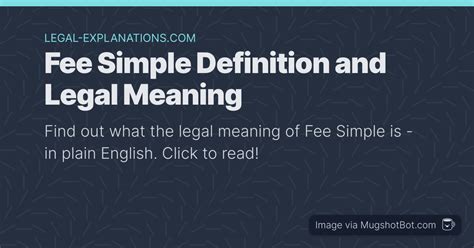 What is the fee simple term?