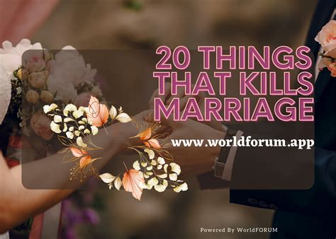 What is the first thing that kills a marriage?