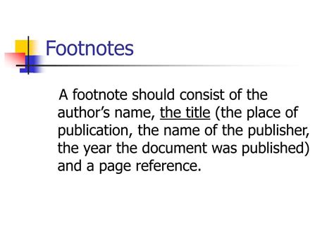 What is the five footnote rule?