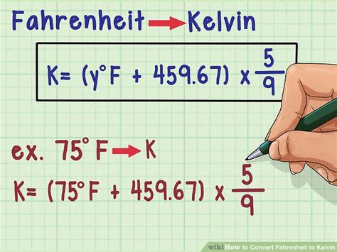 What is the formula for K to F?
