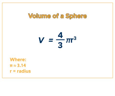 What is the formula for calculating volume of a sphere?