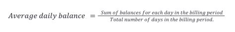 What is the formula for daily balance?