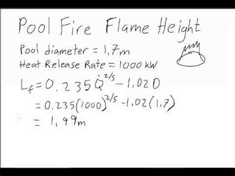 What is the formula for flame height?