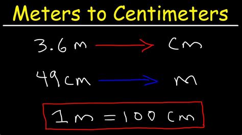 What is the formula for length in cm?