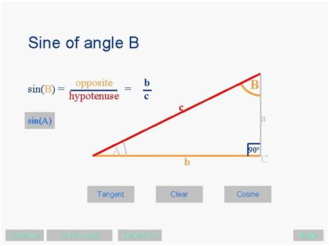 What is the formula for sin hypotenuse?