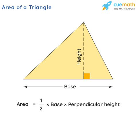 What is the formula for the area of a triangle with 3 sides?