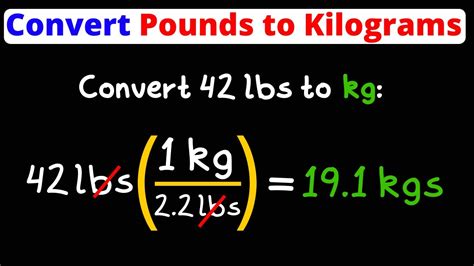 What is the formula to calculate kg to pounds?