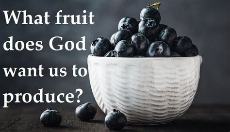 What is the fruit God wants us to produce?