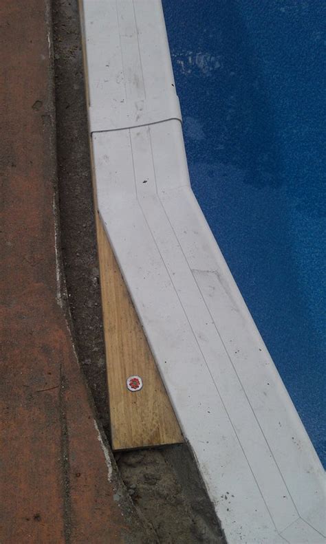 What is the gap between pool and deck?