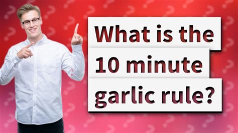 What is the garlic rule?