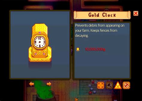 What is the golden clock Stardew?