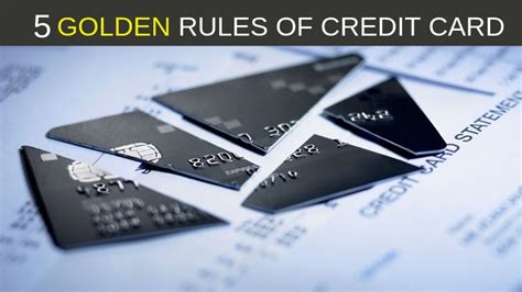 What is the golden rule of credit card use?