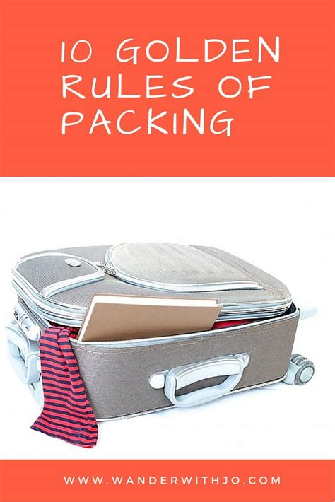 What is the golden rule of packing?