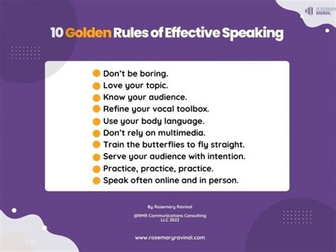 What is the golden rule of speaking?