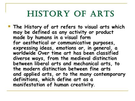 What is the history of arts?