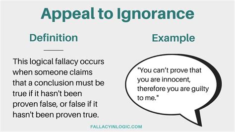 What is the ignorance fallacy?