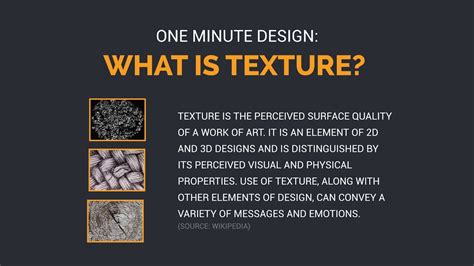 What is the importance of texture?