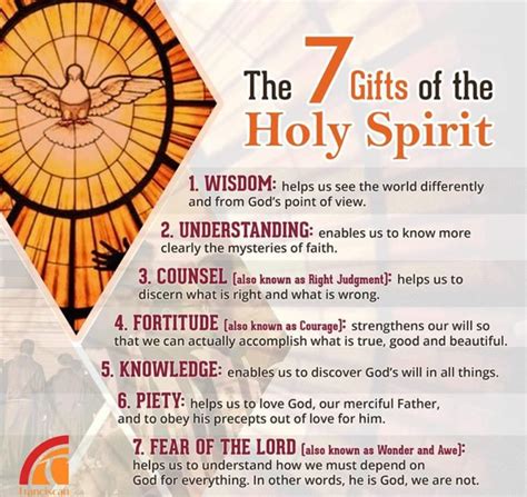 What is the importance of the 12 gifts of the Holy Spirit?
