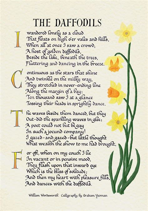 What is the irony of the poem daffodils?