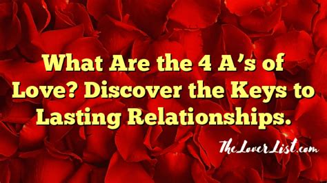 What is the key to a lasting relationship?