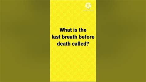 What is the last breath before death called?