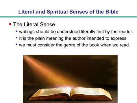 What is the literal sense of the Bible?