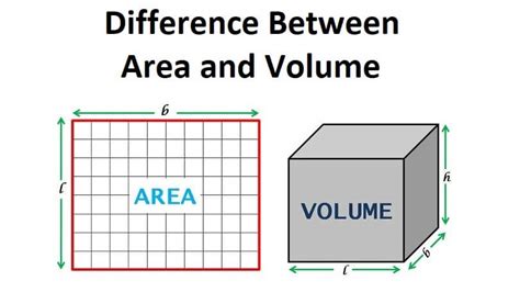 What is the main difference between area and volume?