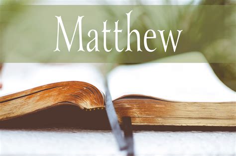 What is the main lesson in Matthew?