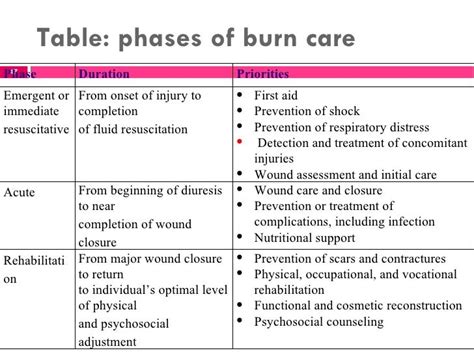 What is the main priority for treatment in a burn?