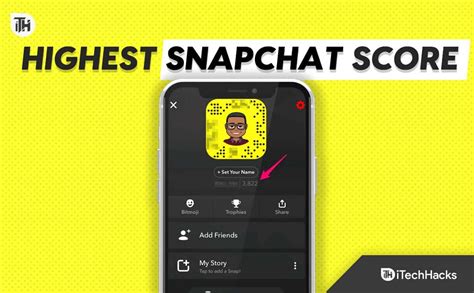 What is the max Snapchat score?