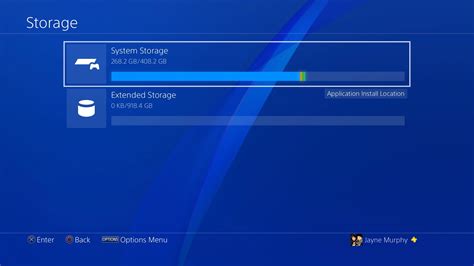 What is the max storage for PS4?