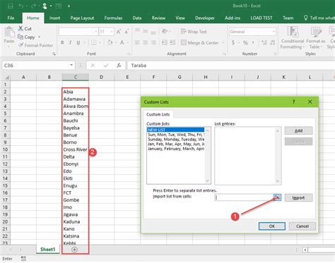 What is the maximum length of a custom list in Excel?