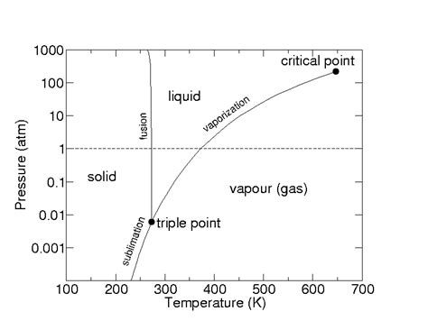 What is the maximum temperature of water at 1 atm?