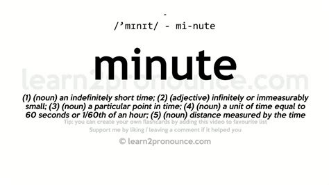 What is the meaning of 1 minute?
