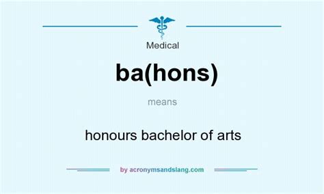 What is the meaning of BA Hons?