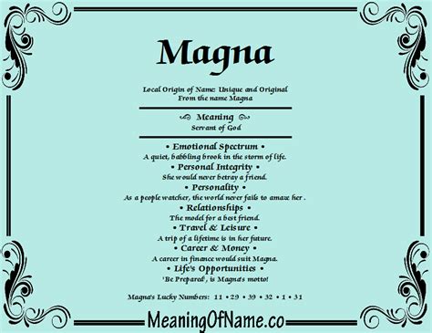 What is the meaning of Magna?