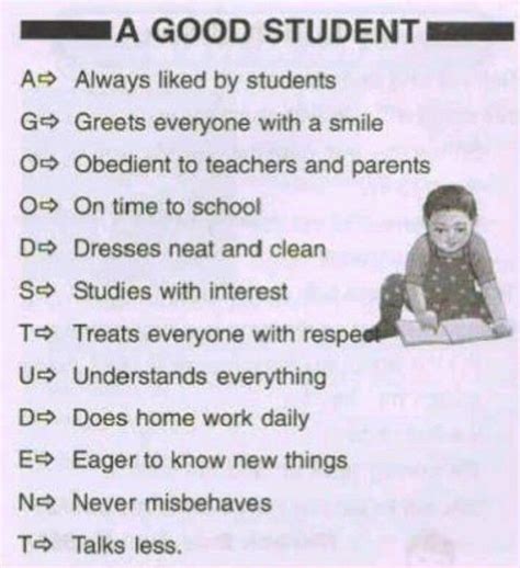 What is the meaning of a good student?