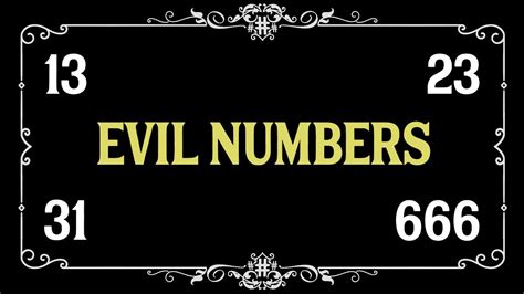 What is the meaning of evil number in numerology?