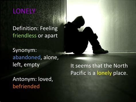 What is the meaning of lonely place?