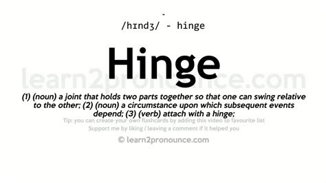 What is the meaning of word hinged?