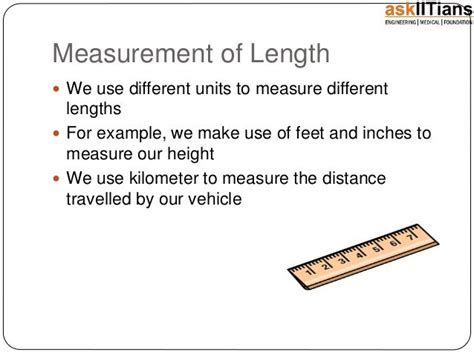 What is the measurement of length physics?