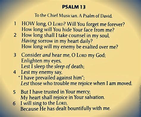 What is the meditation of psalm 13?