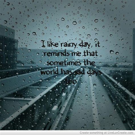 What is the metaphor about rainy day?