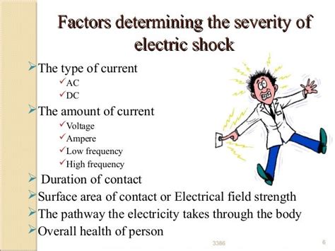 What is the minimum DC voltage for shock?