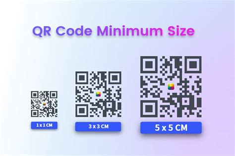 What is the minimum size for a QR code in print?