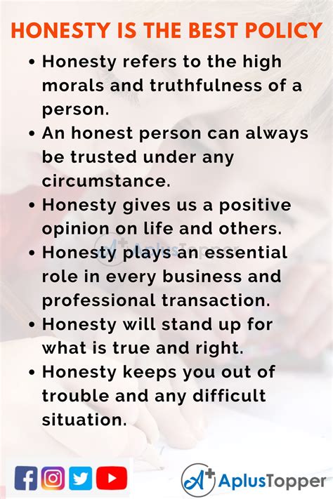 What is the moral of honesty?