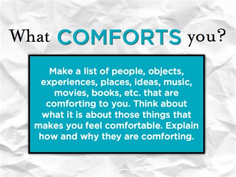 What is the most comforting thing?